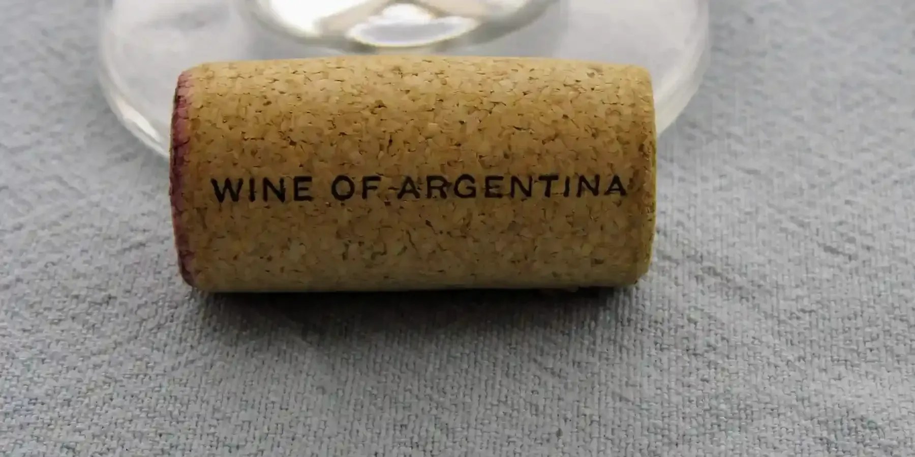 Verre de vin Malbec à la robe sombre posé à côté d'une bouteille débouchée